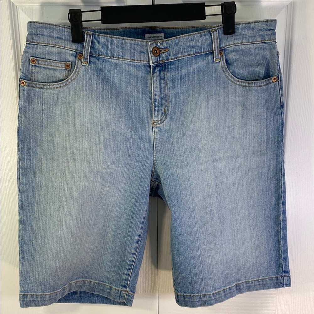 2 for $25 - Liz & Co. Bermuda Jean Shorts w Stretch, Denim, Women’s 14 Plus
